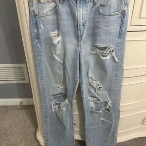 American Eagle Outfitters Light Blue Distressed Jeans